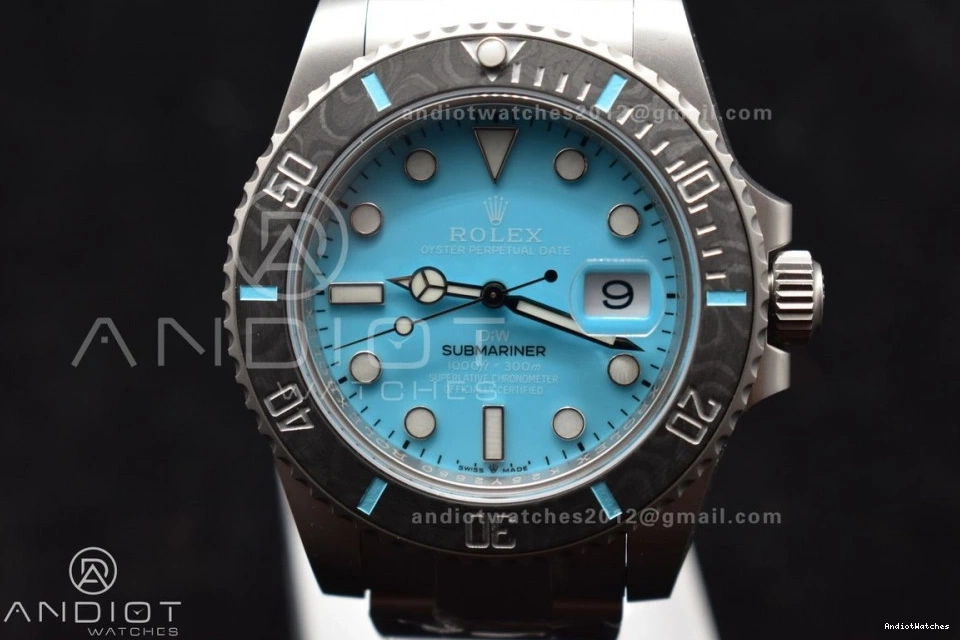 Tiffany Dial FastDry 472 Blue Best VSF Submariner on Edition 1:1 Bracelet Sandblasted DIW VS SS 0315